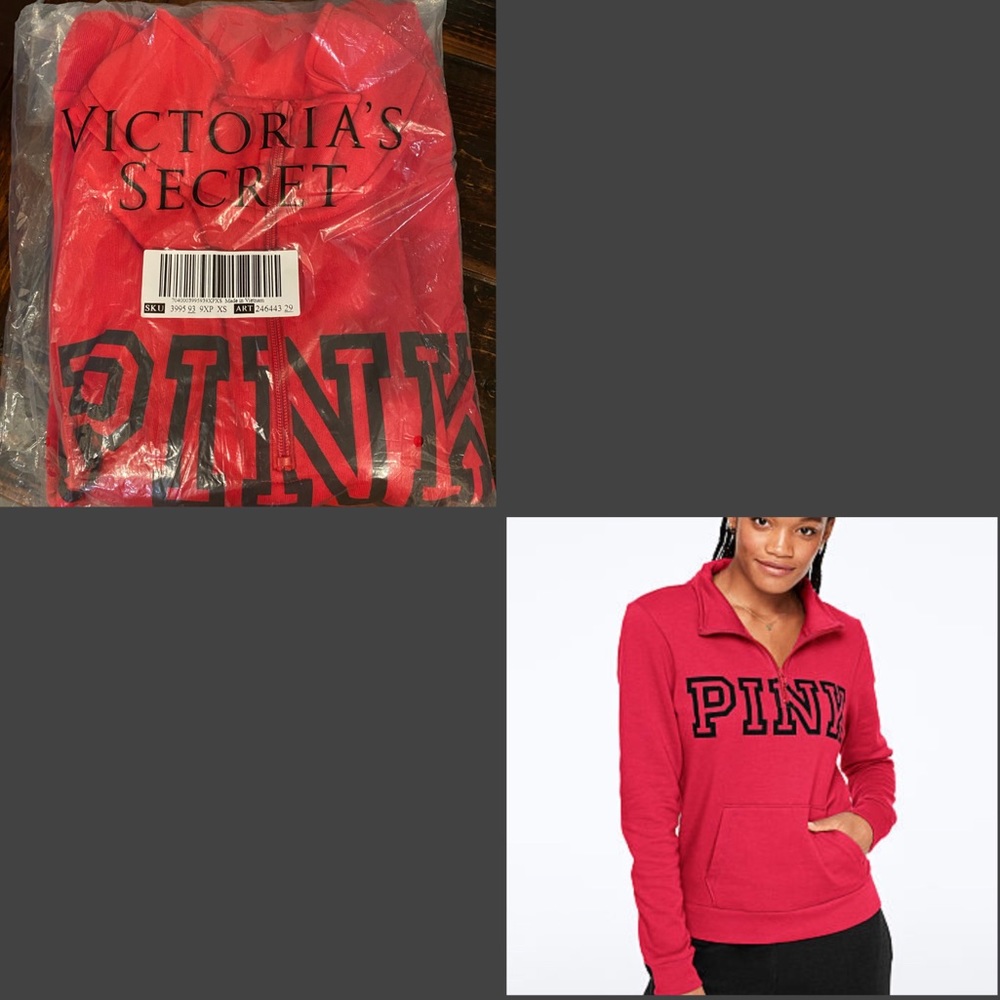 NWT 1/4 Zip Pullover by PINK/VS